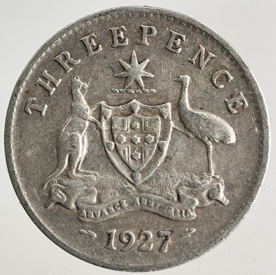 1927 Australia Threepence Silver Coin | Fine Collectable Grade