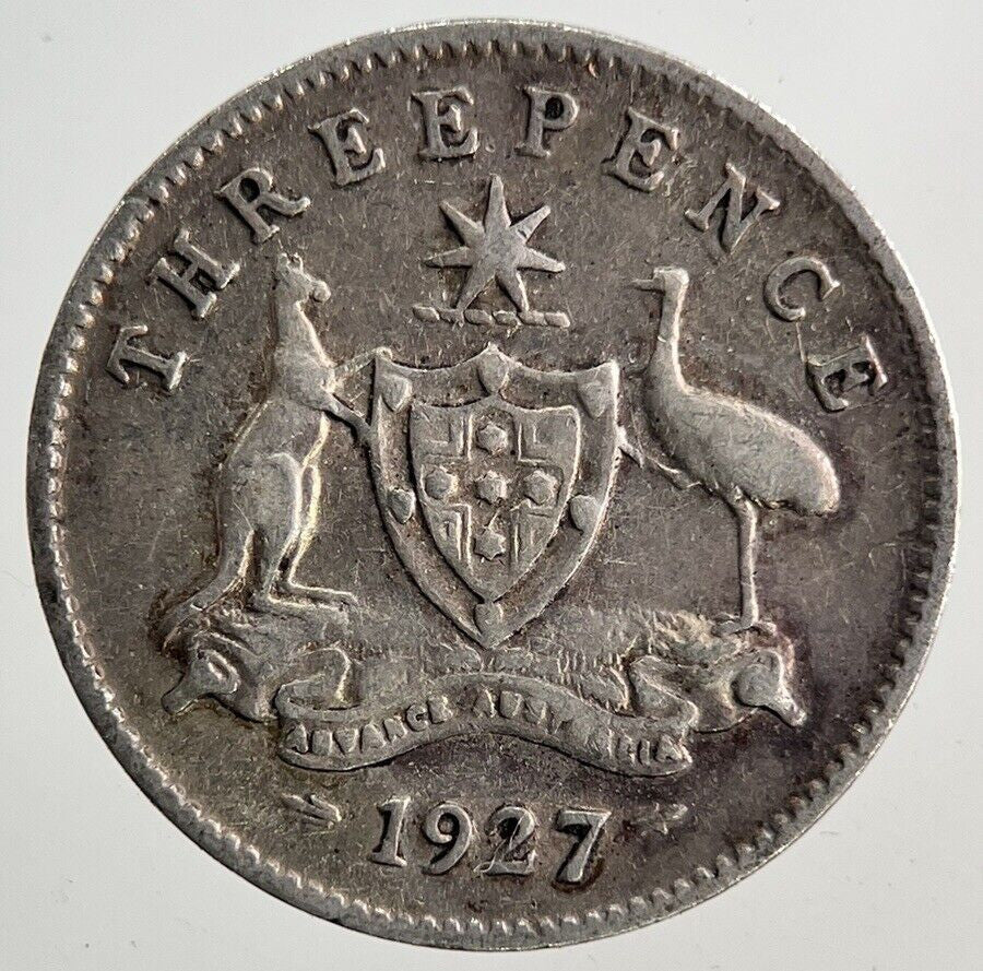 1927 Australia Threepence Silver Coin | Fine Collectable Grade