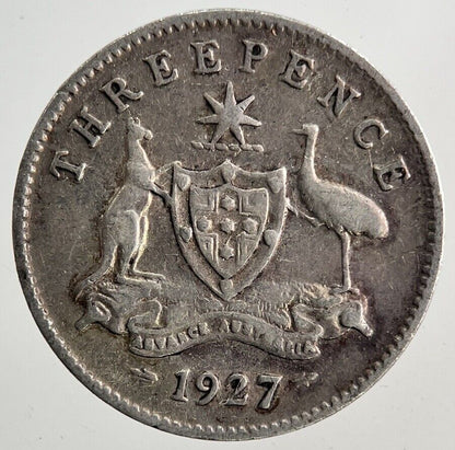 1927 Australia Threepence Silver Coin | Fine Collectable Grade