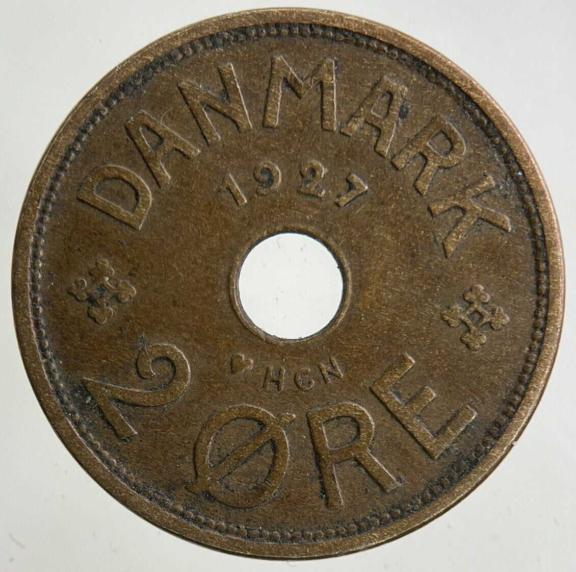 1927 Denmark 2 Ore Coin | Fine Collectable Grade