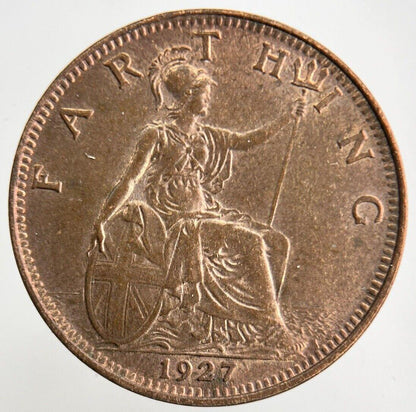 1927 George V Farthing Coin | UNC Uncirculated Grade