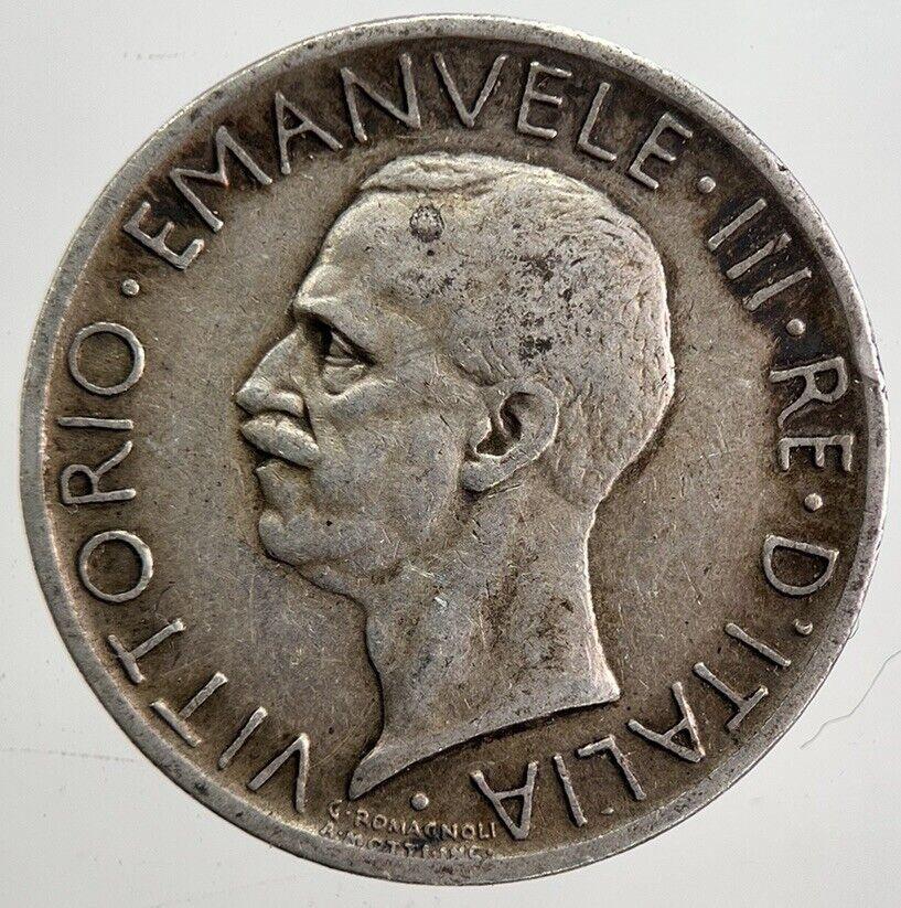 1927 Italy 5 Lira Silver Coin | Fine Collectable Grade | a4753
