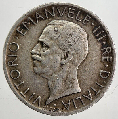 1927 Italy 5 Lira Silver Coin | Fine Collectable Grade | a4753