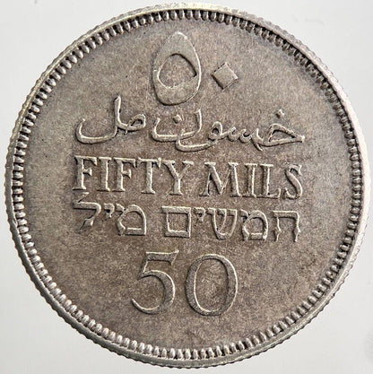 1927 Palestine 50 Mils Silver Coin | Very High Grade | a5610