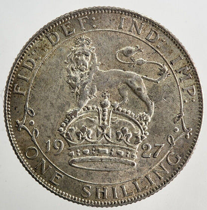 1927 George V Shilling Silver Coin | Very High Grade