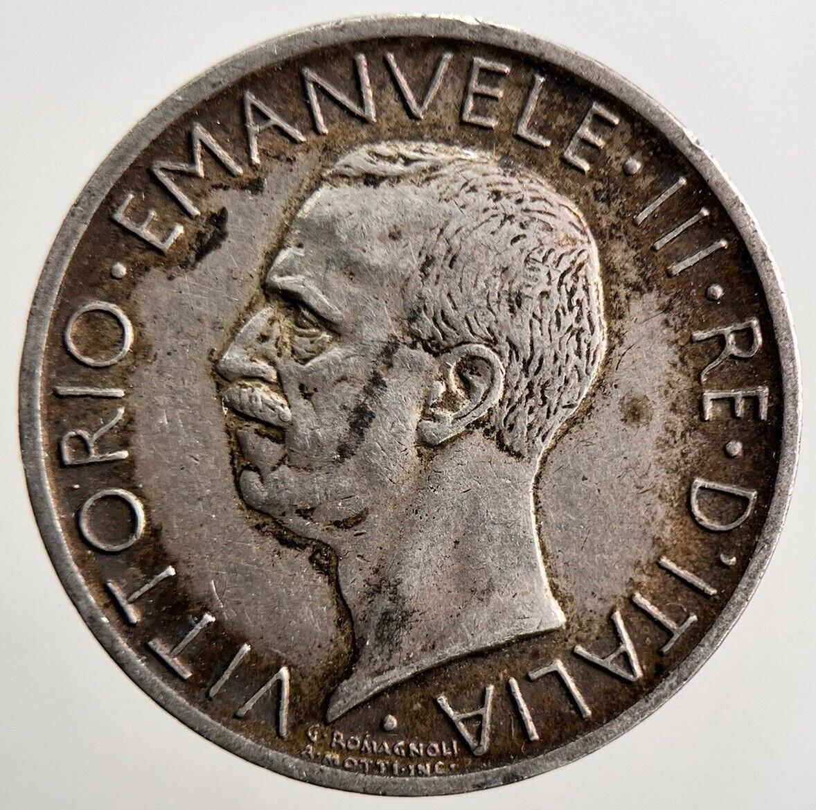 1927 Italy 5 Lira Silver Coin | Fine Collectable Grade | a3650