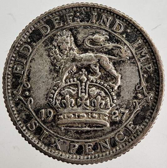 1927 George V Sixpence Silver Coin | Very High Grade | a8754