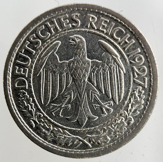 1927 Germany 50 Pfennig Coin | Fine Collectable Grade
