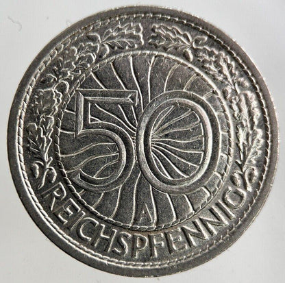 1927 Germany 50 Pfennig Coin | Fine Collectable Grade