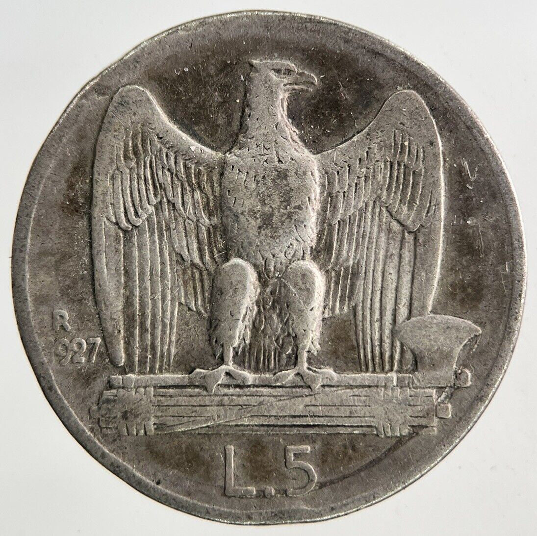 1927 Italy 5 Lira Silver Coin | Fine Collectable Grade