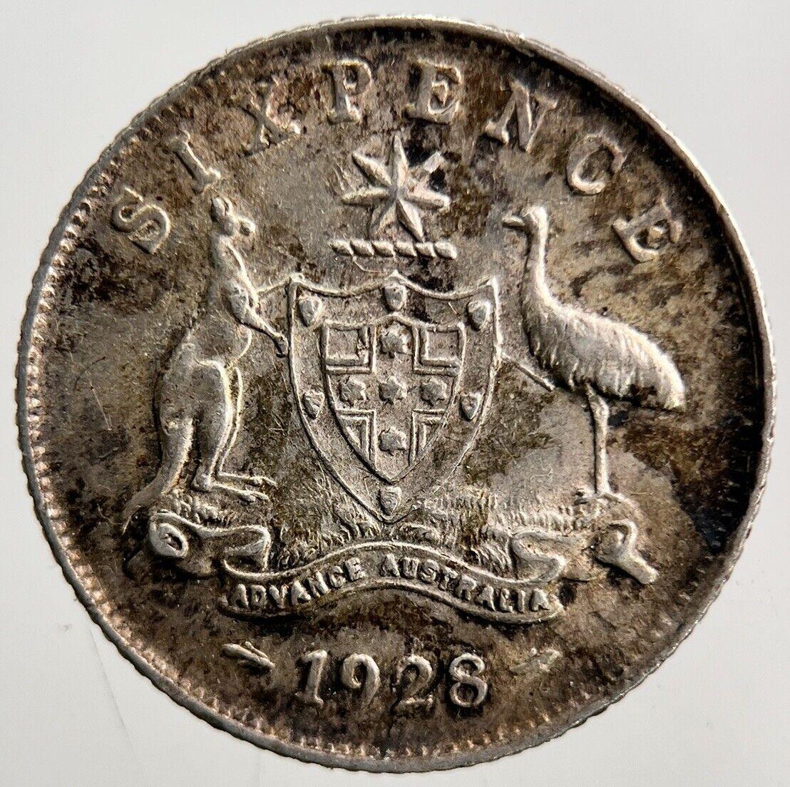 1928 Australia Sixpence Silver Coin | Very High Grade | a3731