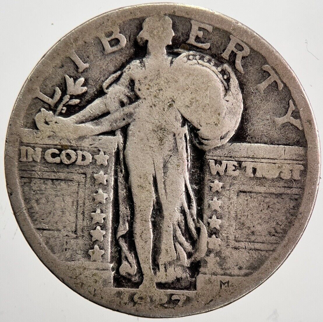 1927 US USA Standing Liberty Quarter Silver Coin | Collectable Grade | a6028