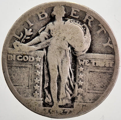 1927 US USA Standing Liberty Quarter Silver Coin | Collectable Grade | a6028