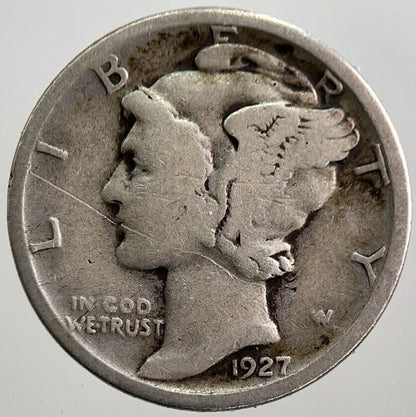 1927 US USA Mercury Dime Silver Coin | Collectable Grade | a7901