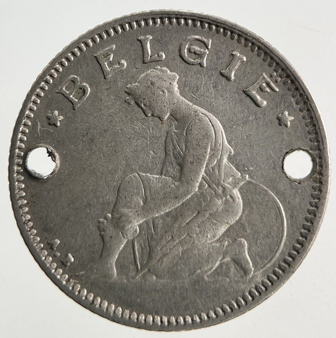 1928 Belgium 50 Cent Coin | Fine Collectable Grade