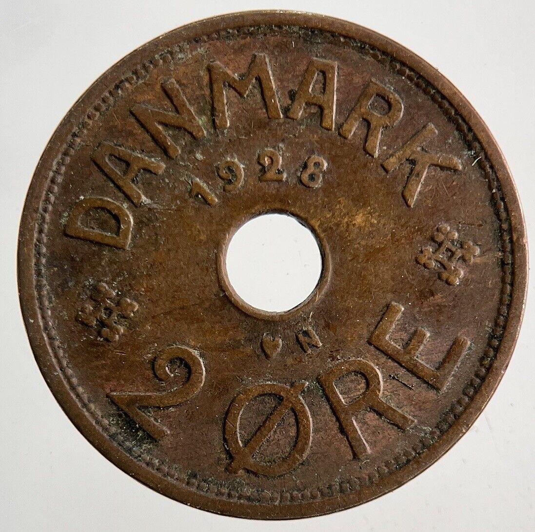1928 Denmark 2 Ore Coin | Fine Collectable Grade