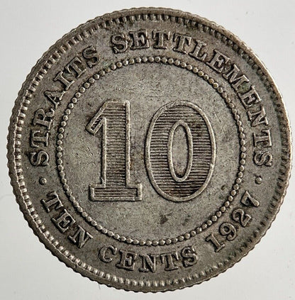 1927 Straits Settlements 10 Cents Silver Coin | Collectable Grade
