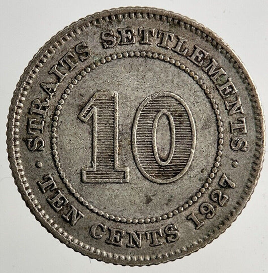 1927 Straits Settlements 10 Cents Silver Coin | Collectable Grade