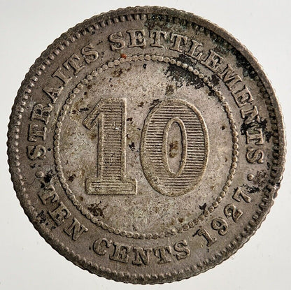 1927 Straits Settlements 10 Cents Silver Coin | Collectable Grade