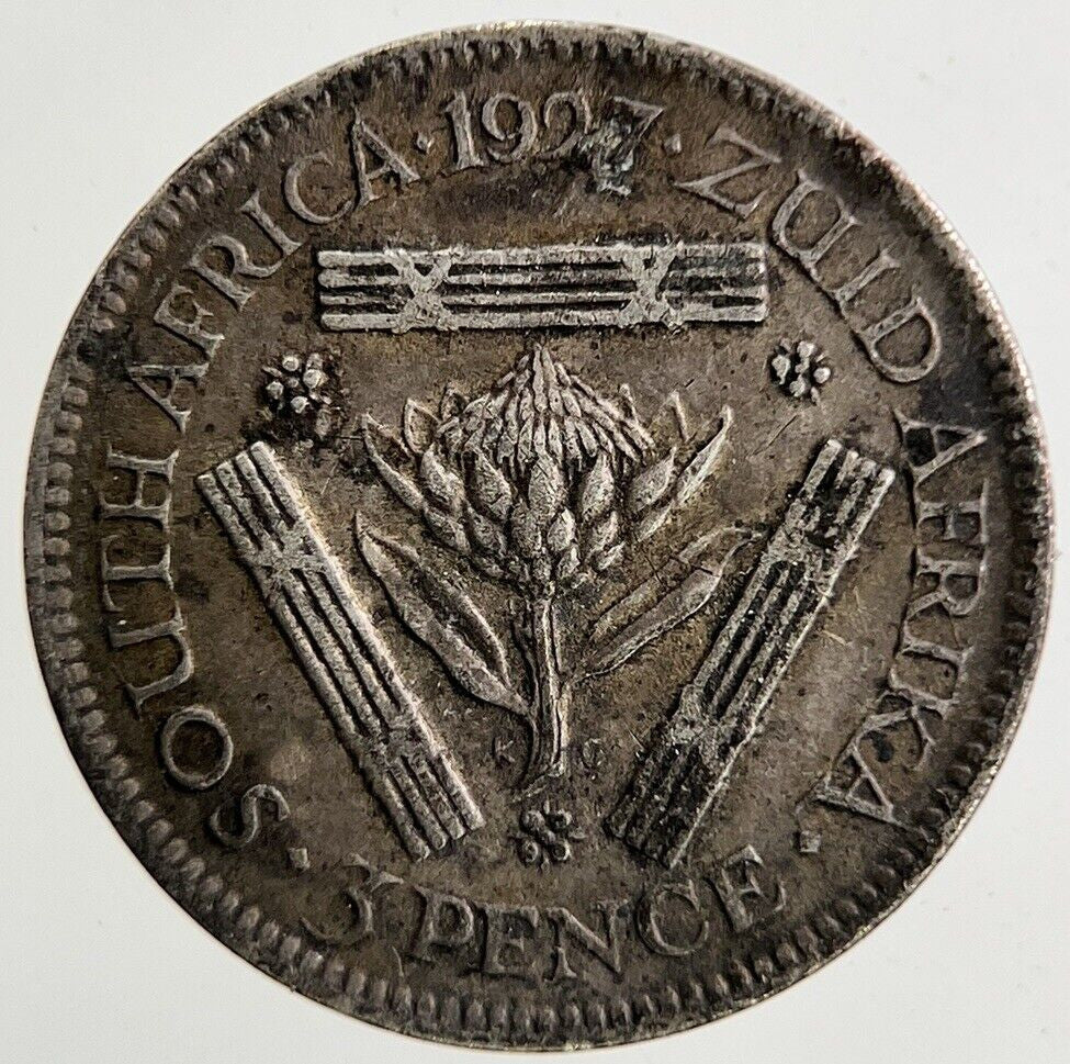 1927 South Africa Threepence Silver Coin | Very High Grade