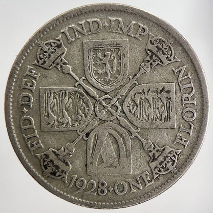 1928 George V Florin Silver Coin | Fine Collectable Grade