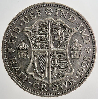 1928 George V Half-Crown Silver Coin | Fine Collectable Grade | a6715