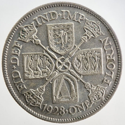 1928 George V Florin Silver Coin | Fine Collectable Grade