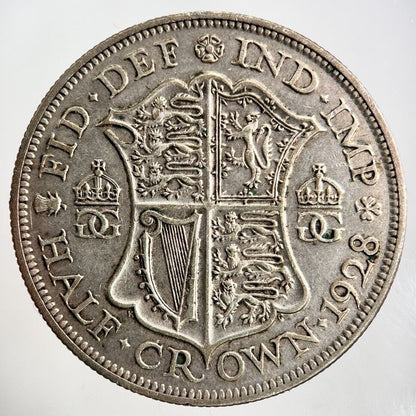 1928 George V Half-Crown Silver Coin | Very High Grade