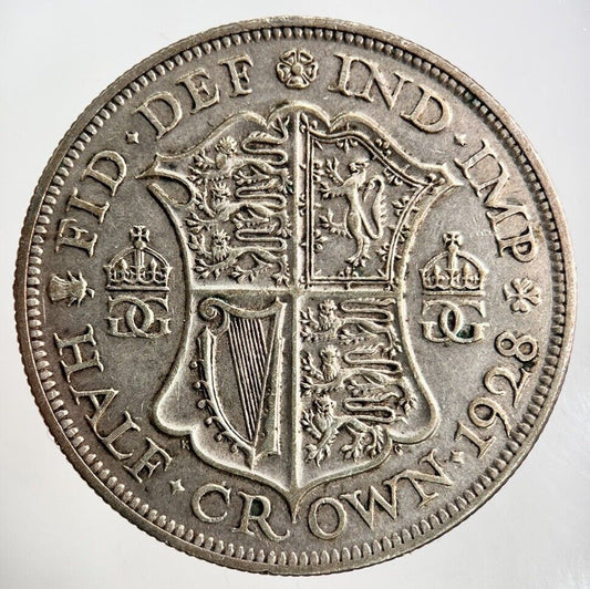 1928 George V Half-Crown Silver Coin | Very High Grade