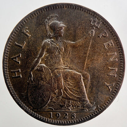 1928 George V Half-Penny Coin | Very High Grade