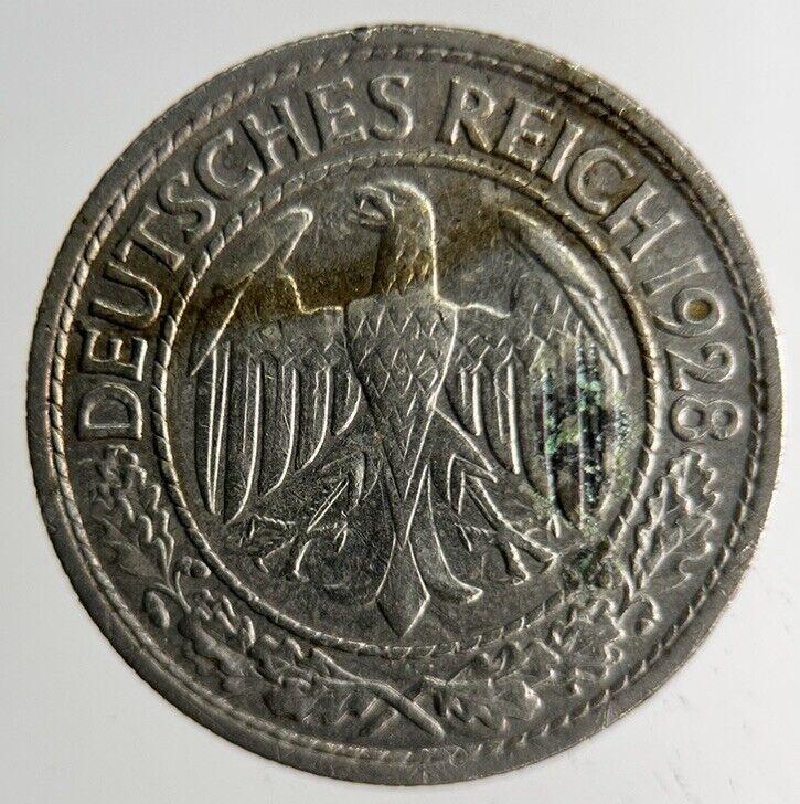 1928 Germany 50 Pfennig Coin | Fine Collectable Grade