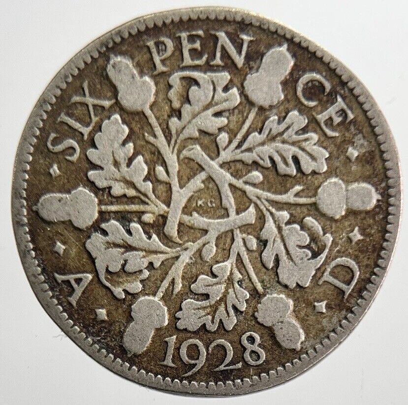 1928 George V Sixpence Silver Coin | Collectable Grade | a8234