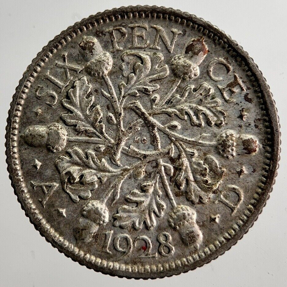1928 George V Sixpence Silver Coin | Fine Collectable Grade | a8622