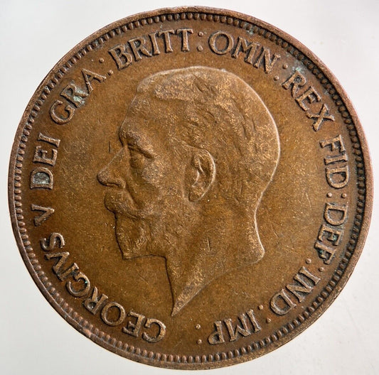 1928 George V One Penny Coin | Fine Collectable Grade