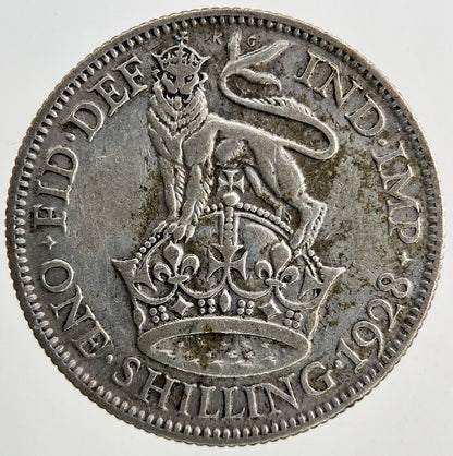 1928 George VI Shilling Silver Coin | Fine Collectable Grade