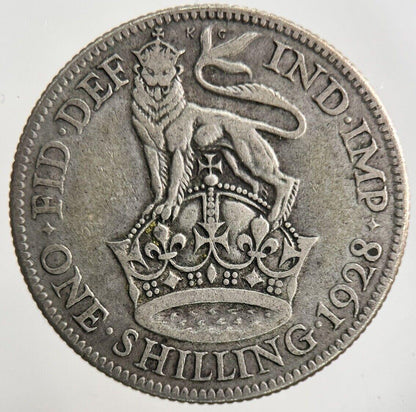 1928 George V Shilling Silver Coin | Fine Collectable Grade