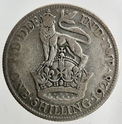 1928 George V Shilling Silver Coin | Fair Grade