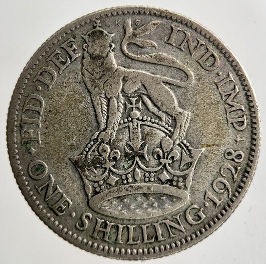 1928 George V Shilling Silver Coin | Fair Grade