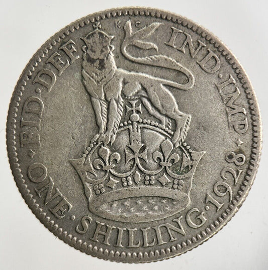 1928 George V Shilling Silver Coin | Collectable Grade