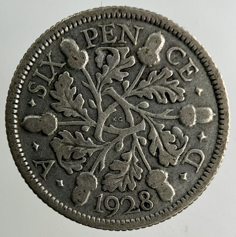 1928 George V Sixpence Silver Coin | Collectable Grade