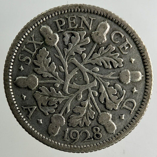 1928 George V Sixpence Silver Coin | Collectable Grade