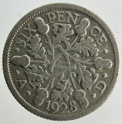 1928 George V Sixpence Silver Coin | Collectable Grade