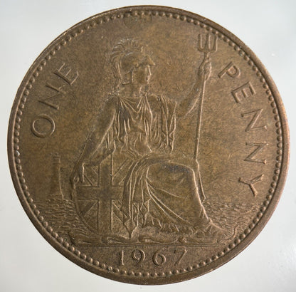 1967 Elizabeth II 2nd One Penny Coin | Fine Collectable Grade