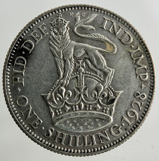 1928 George V Shilling Silver Coin | Fine Collectable Grade