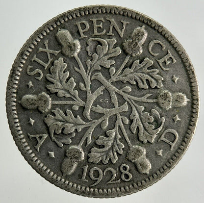 1928 George V Sixpence Silver Coin | Collectable Grade