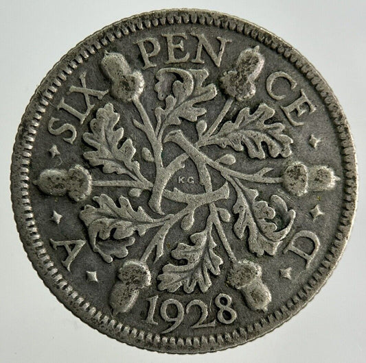 1928 George V Sixpence Silver Coin | Collectable Grade