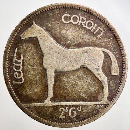 1928 Irish Horse Half-Crown Silver Coin | Fine Collectable Grade | a2202