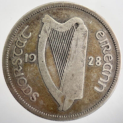 1928 Irish Half-Crown Horse Silver Coin | Collectable Grade | a7579