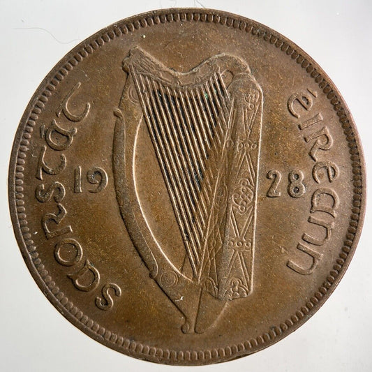 1928 Irish One Penny Coin | Fine Collectable Grade