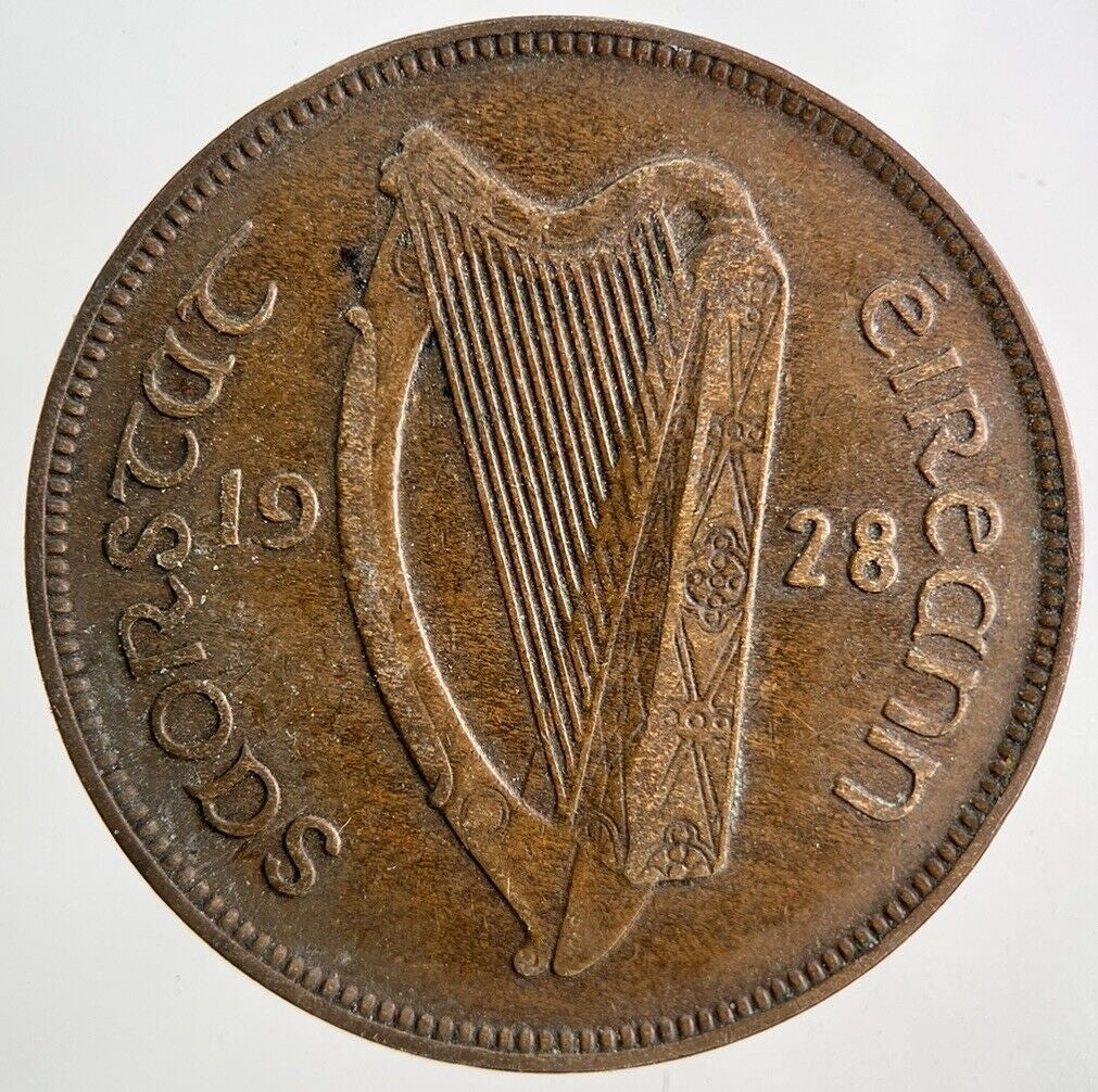 1928 Irish One Penny Coin | Fine Collectable Grade